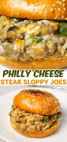 there are two different types of cheese steak sloppy joes