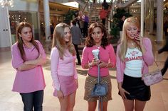 the mean girls are talking on their cell phones in this scene from mean girl gang