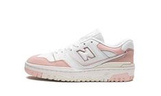 New Balance 550 GSB550CD Clean White Leather, New Balance 550 White, Pink Sea Salt, Pink Sneakers, Pink Sand, Basketball Sneakers, New Balance Women, Dc Sneaker, New Balance Sneaker