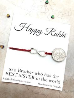 a card that says happy rahi to a brother who has the best sister in the world