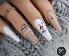 Gorgeous Nails Winter, Unghie Sfumate, Uñas Acrilicas, Xmas Nails, Coffin Nails Designs, Classy Nails, Fancy Nails, Chic Nails