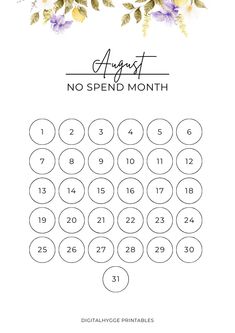 44 No-Spend Month Printables | DigitalHygge Printable