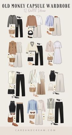 Looking to create an old money capsule wardrobe? Our essentials guide has you covered! Learn how to look old money and achieve the timeless old money aesthetic. This guide also includes old money outfit ideas. Plus: quiet luxury capsule wardrobe, old money wardrobe essentials women, old money aesthetic women, old money aesthetic outfits, timeless capsule wardrobe, old money closet essentials. Work Commute Outfit, Outfits For Picnic Casual Simple, Car Saleswoman Outfit, Bussines Casual Woman Outfit Summer, Outfits For London In June, Old Money Smart Casual, Old Money Capsule Wardrobe, Old Money Office, Mode Over 50