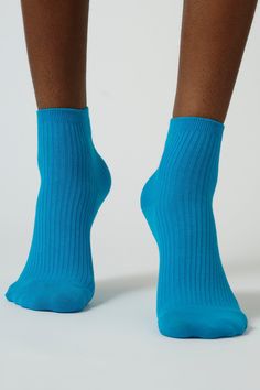 - Measurements: 1. Length: 32.5cm- Materials: 80% cotton, 20% polyurethane- Thickness: Moderate- Sheerness: None- Stretch: Low- Lining: None- Care: Gentle wash cold and dry in shade Blue Stretch Socks For Spring, Stretch Blue Socks For Spring, Trendy Stretch Blue Socks, Comfortable Stretch Blue Socks, Ribbed Socks, London Free, Sock Game, Comfortable Socks, Autumn Outfits