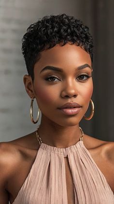 short haircuts for black women Short Relaxed Hairstyles, 2024 Hairstyles, Braids With Shaved Sides, Short Natural Curly Hair, Chic Short Haircuts