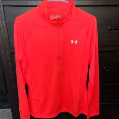 Brand New! Under Armour Women’s 1/4 Zip - Pink - Large Under Armour Long Sleeve Athleisure Tops, Under Armour Sports Tops For Fall, Armour Women, Under Armour Women, 1/4 Zip, Puma Jacket, Under Armour, Long Sleeve Tshirt Men, Athletic Jacket