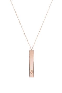 Gold Monogram Bar Both Sides Engravable Initial Gold Minimalist Rose Gold Necklace With Engraving Option, Minimalist Engraved Yellow Gold Bar Necklace, Minimalist Rectangular Necklace With Engraving Option, Minimalist Engraved Gold Bar Necklace, Minimalist Engraved Rectangular Bar Necklace, Minimalist Gold Engraved Bar Necklace, Minimalist Engraved Rectangular Name Necklace, Minimalist Rose Gold Nameplate Necklace, Minimalist Rectangular Pendant Necklace With Engraved Text