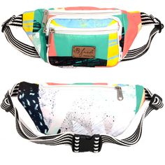 90's Print Fanny Pack . B Fresh Gear . Unique Retro Styles . Tom Abiss Cute Fanny Packs, What Ever, Hip Bag, Adjustable Belt, Abstract Styles, Fashion Photoshoot, Waist Bag, Fanny Pack, Handbag Accessories