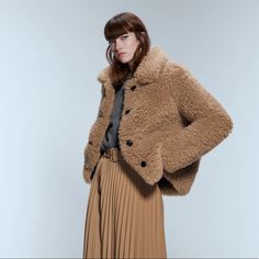 Brand New, Never Worn. Selling Higher Because I Couldn’t Get A Refund From Zara Because It’s Past Their 30 Day Policy. Zara Faux Fur Coat, Zara Jackets, Faux Fur Coat, 30 Day, Fur Coat, Faux Fur, Checks, Coats Jackets, Jackets & Coats