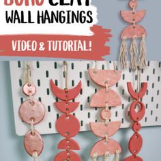 the diy boho clay wall hangings are easy to make and so cute