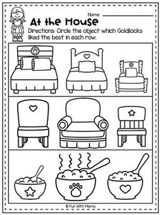 the worksheet for an activity to teach children about house and their home furniture