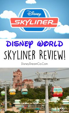 the sky line and disney world skyliner review with text overlay