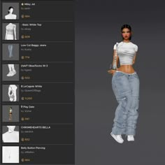 an image of a woman in white top and jeans on the app store's website