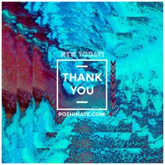 the words, thank you are in blue and red colors with an abstract pattern on it