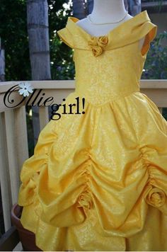 Perfect Princess Belle Dress for Sofia Disney Princess Costume Ideas, Princess Costume Ideas, Belle Dress Costume, Princess Belle Party, Yellow Ball Gown, Princess Belle Dress, Belle Birthday Party, Kid Costume, Belle Dresses