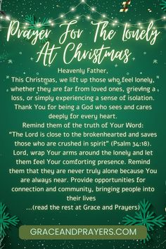 a christmas prayer for the loved at christmas