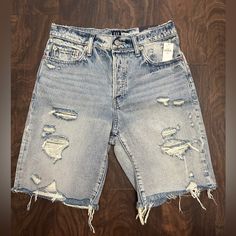 Size 26 New With Tags Distressed Jorts Denim Gap Denim Shorts In Medium Wash, Gap Blue Jean Shorts For Summer, Gap Denim Jean Shorts, Gap Denim Shorts With Pockets, Gap Denim Jean Shorts In Medium Wash, Gap Denim Jean Shorts Medium Wash, Gap Cutoff Shorts For Summer, Gap Medium Wash Denim Jean Shorts, Gap Denim Jean Shorts For Spring