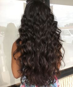 Brown Wavy Hair, Long Wavy Hair, Hair Waves, Curly Hair Styles Naturally