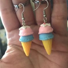 Dbl Dip Ice Cream Earrings Are Super Cute! 1.5in Length Ice Cream Earrings, Cream Earrings, Beginning Boutique, Ice Cream Cone, Boutique Jewelry, Dip, Color Blue, Ice Cream, Super Cute