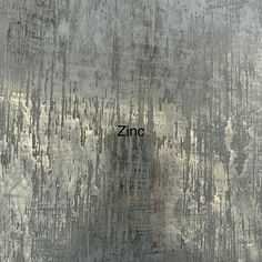 an abstract painting with the word zinc on it