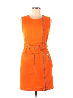 Toccin Casual Dress Size: 0 Orange Dresses - used. 98% Cotton, 2% Spandex, Crew Neck, Short, Sleeveless | Toccin Casual Dress: Orange Dresses - Used - Size 0 Neutral Wedding Guest Dresses, Utility Dress, Orange Casual Dress, Orange Dresses, Orange Orange, Dress Orange, Petite Tops, Midi Maxi Dress, Denim Design