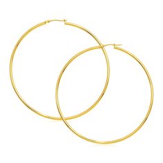 14k Yellow Gold Large Polished Hoop Earrings Timeless Simplicity, Snap Back, Online Earrings, Gold Hoops, Gold Hoop, Gold Hoop Earrings, Personalized Jewelry, Chains Necklace, Wedding Rings Engagement