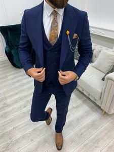 Mens Suit Fit, Navy Slim Fit Suit, Terno Slim Fit, Ladies Trouser Suits, Suits Men Slim, Costume Africain, Blazer Outfits Men, Blue Suit Men, Slim Fit Suit Men