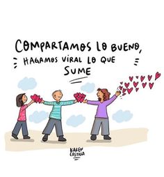 two people holding hearts in their hands with the caption'compatramos lo b