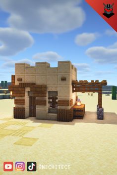 Dessert Minecraft House, Minecraft Desert Market, Minecraft Dessert Build, Minecraft Desert Village Remodel, Minecraft Desert Village, Minecraft Desert Builds, Hut Minecraft, Minecraft Desert House, Minecraft Desert