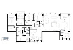 the floor plan for an apartment with three bedroom, two bathroom and one living room