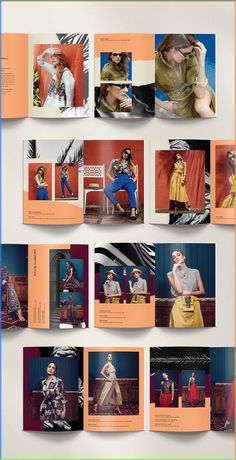 an open magazine with images of women in different outfits