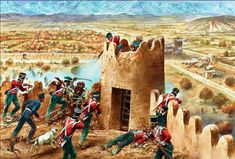 5th Infantry Regiment of Bengal in melee combat against Afghan warriors Battlefield Art, Pictures Of Soldiers, Military Images, Early Modern Period, Empire Strikes Back, History Images