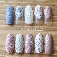 Mauve Nails, Lavender Nails, Nails Desing, Cute Nail Art, Manicure Y Pedicure, Cool Nail Designs, American Beauty, Nail Art Inspiration