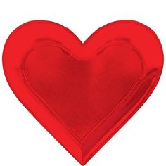 a red heart shaped object on a white background