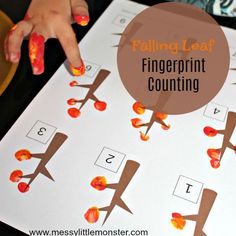 fingerprint counting activity for toddlers to practice number recognition