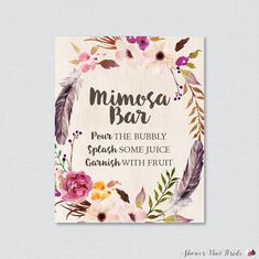 a wooden sign with flowers and feathers on it that says, minnesota bar don't the