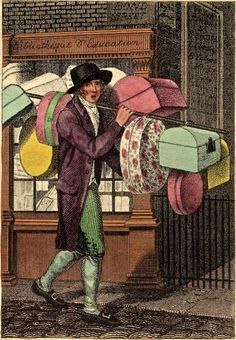 an illustration of a man carrying several items