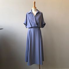 F00133153-404 Shirt Dress For Women, Women Blouses Fashion, Elegant Office, Dress Occasion, Work Dress, Mid Length Skirts, Shirt Dresses, Dresses Women, Style Elegant