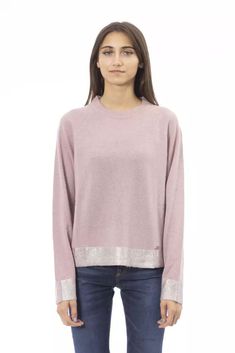 Experience the perfect blend of comfort and style with this soft pink sweater from Baldinini Trend. Featuring a classic crew neck, long sleeves, and fine ribbing on the collar, cuffs, and bottom hem, it’s perfect for an elegant, everyday look. The sweater is adorned with a subtle Baldinini Trend metal monogram, adding a touch of luxury. Crafted from a plush blend of wool, viscose, cashmere, and nylon, it promises warmth and a cozy feel without sacrificing sophistication. Material: 30% Wool, 30% Monogram Sweater, Sweater Trends, Womens Cashmere, Sweater Sleeves, Wool Sweater, Pink Sweater, Wool Sweaters, Colorful Sweaters, Everyday Look