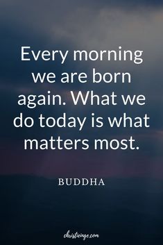 buddha quote about morning and life