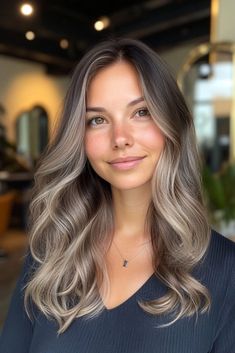 Ashy Brown With Highlights, Light Brown Hair Trends, Ashy Highlights Brown Hair, Brown Hair With Ashy Highlights, Ashy Light Brown Hair, Ashy Light Brown, Ashy Highlights, Ashy Brown Hair, Light Brown Hair Balayage