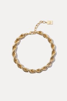 Your next chunky must-have is here! The Sloane Bracelet is equal parts bold and feminine. The twisted chain makes for a classic design that will be in style for years to come.
STYLING TIP: For a contrasted stack, pair the Sloane Bracelet with the Fashion Jackson and London Bracelet.
18k gold-plated brass
7.5mm chain width
Available in 4 lengths
5.5" plus 1.5" extender
6.5" plus 1.5" extender
7.5" plus 1.5" extender
8.5" plus 1.5" extender                
If you are in between sizes we suggest sizing up to get a full dangle
Click here for Size Guide Twisted Chain, Necklace Extender, Fashion Jackson, Virtual Fashion, Ladies Boutique, Earring Backs, Chain Pendants, Silver Bracelets, Chain Bracelet