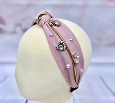 Adorable couture headband, with exquisite details! Stunning Turbant headband with rhinestone embellishments. This is a one of a kind item. Fits all ages. 💕💕Designed Exclusively💕💕 By KY Boutique Follow us in Instagram: @kyboutique4 SHARE YOUR PICTURES IN INSTAGRAM #kyboutique4 Website: Visit un also on the web www.kyboutique4.com PLEASE NOTE: Many of these items contain small parts which could be unsafe for children if left unsupervised. Please do not leave your child unattended when wearing Elegant Handmade Adjustable Hair Accessories, Elegant Pink Turban For Party, Elegant Adjustable Turban With Matching Headband, Elegant Handmade Pink Hair Accessories, Elegant Adjustable Headband Turban, Elegant Adjustable Rhinestone Headband, Elegant Rhinestone Headband, Elegant Handmade Headband For Gift, Elegant Handmade Headband Gift