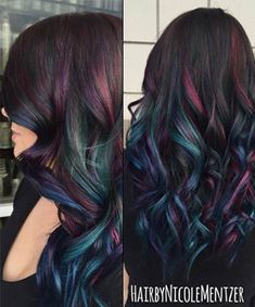 Oil Slick Hair, Butter Blonde, Ariel Hair, Brunette Ombre, Galaxy Hair, Hair Extensions Clip, Extensions Clip In, Rainbow Hair Color, Real Human Hair Extensions