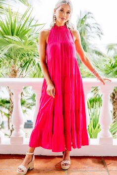 Got It All Bright Coral Pink Ruffled Midi Dress – Shop The Mint Guest Of Wedding Dress, Guest Wedding Dress, Guest Wedding Dresses, Floral Cocktail Dress, Come To Me, Black Tie Dress, Long Sleeve Outerwear, Tiered Midi Dress, Fuchsia Pink