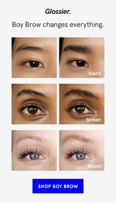 Glossier Boy Brow, Black Eyebrows, Boy Brow, Brow Pomade, Brow Shaping, Eyebrow Shaping, Brow Gel, Grunge Hair, Eyebrow Makeup