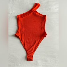 Brand New! Tags Have Been Removed, But I Have Not Worn It Yet. Stretch Orange Bodysuit For Summer, Orange Stretch Bodysuit For Summer, Summer Stretch Orange Bodysuit, Fitted Orange Bodysuit For Vacation, Orange Bodysuit For Summer Parties, Trendy Orange Fitted Bodysuit, Trendy Fitted Orange Bodysuit, Trendy Orange Bodysuit For Spring, Trendy Orange Bodysuit For Summer