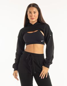 Meet the High Cut Hoodie, the perfect layering piece that deserves to be a part of the all-year rotation. The ultra cropped length is the High Cut Hoodie's best attribute, great for showing off your sportsbra and/or bikini. Add in a hoodie and you've got a top that can provide style and warmth - Super soft cotton/polyester blend - In-trend ultra cropped silhouette - Large hood - Designed to flatter every size - Worn by our inhouse team for the perfect fit 62% Cotton, 38% Polyester Bella is wearing a Small She is 170cm (5'6") tall with an 33" bust, a 25" waist and 36" hip Cut Hoodies, Cut Hoodie, Joggers Track Pants, Jogger Sweatpants, Tight Leggings, High Cut, Layering Pieces, The High, Black Media