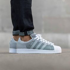 #copordrop?: @adidasoriginals Superstar Weave "Clear Grey" Photo: @titoloshop Adidas Cap, Adidas Superstars, Sneakers Fashion Outfits, Nike Outlet, Fresh Kicks, Latest Sneakers