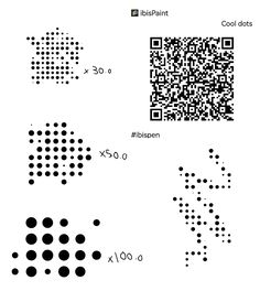 several different types of dots and numbers on a white background with the same color as each dot